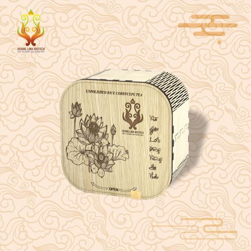 Trà Gạo Lức Đông Trùng Hạ Thảo Hộp Gỗ - Hình 2